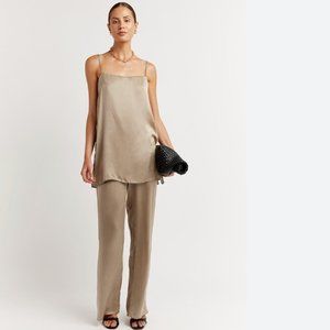[RESERVED] DISSH Evans Stone Silk Tunic + Pant Set, Size 2
